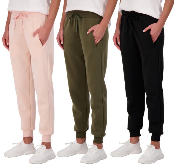 3 Pack: Women's Ultra-Soft & Warm Fleece Joggers Sweatpants with Pocket (Available in Plus Size)