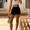 Workout Shorts Women Wide Leg Athletic Shorts High Waisted Yoga Shorts Tummy Control Gym Short with Pockets