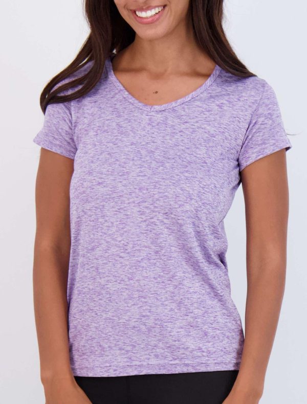 5 Pack: Women's Short Sleeve V-Neck Activewear T-Shirt Dry-Fit Wicking Yoga Top (Available in Plus)