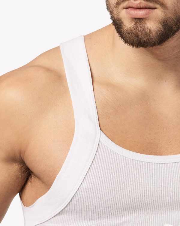 Men's 3-Pack Cotton Square Neck Tank Top