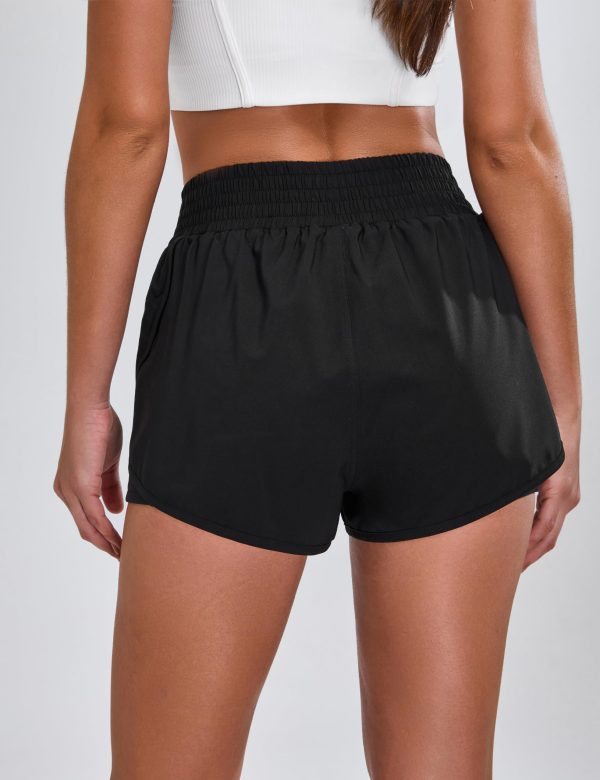 71hFCVKL5rL.jpg Womens Running Shorts High Waisted Side Pocket Athletic Shorts High Side Slit 2 in 1 Gym Shorts