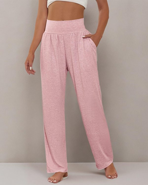 3 Pcs Women's Wide Leg Yoga Pant Comfy Loose High Waist Lounge Waist Lounge Casual Athletic Workout Joggers Apparel