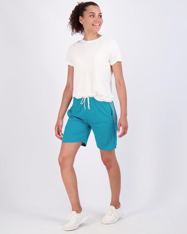 71kgiqteKL.jpg 4-Pack: Women's 7" Mesh Quick-Dry Bermuda Active Athletic Long Shorts with Pockets (Available in Plus Size)