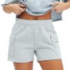 Women Workout Fitness Lounge Comfy Sweat Shorts Athletic Running Drawstring Terry Cotton Shorts