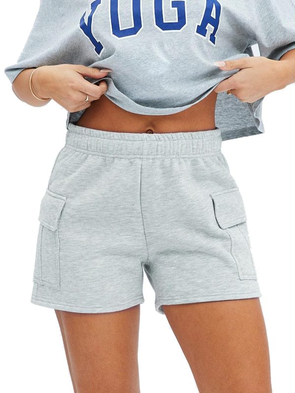 71kzq9ZUgQL.jpg Women Workout Fitness Lounge Comfy Sweat Shorts Athletic Running Drawstring Terry Cotton Shorts