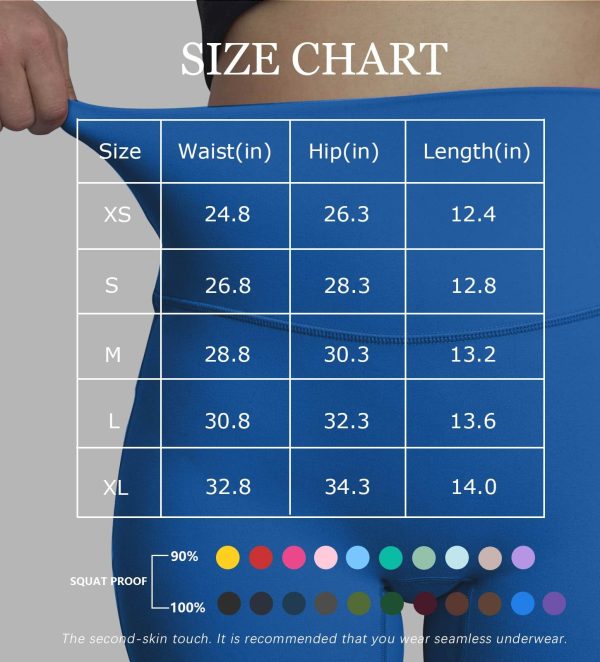 Women's Workout Gym Biker Shorts High Waisted Athletic Booty Yoga Shorts with Tummy Control