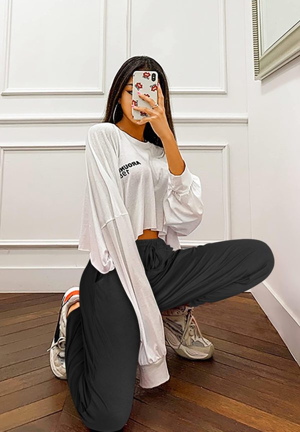 Womens Yoga Sweatpants Loose Lightweight Workout Joggers Pants Drawstring Comfy Casual Lounge Pants with Pockets