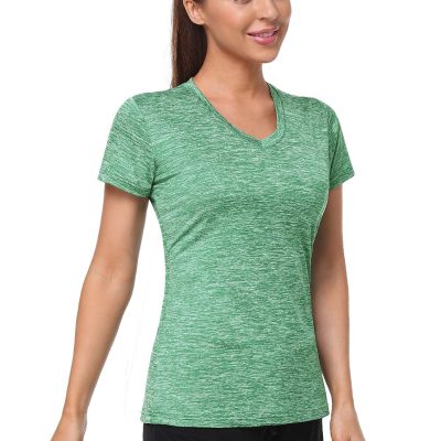 3-4 Pack Women's Dry Fit Tshirt Short Sleeve Moisture Wicking Athletic Shirts Sport Activewear Tee V Neck Workout Top