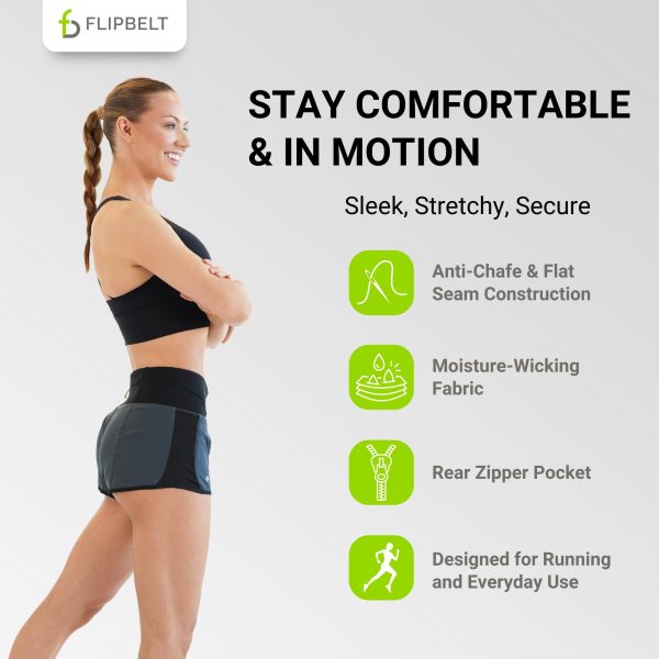 71sDl99iU8L.jpg Women??s Running Shorts ?C Built-in Running Belt for Phone/Essentials, Zipper Closure, USA Company