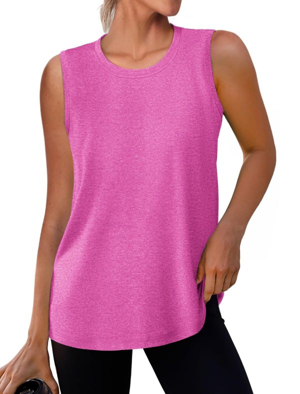Women's Sleeveless Athletic Shirts Lightweight Sports Shirt Quick Dry Yoga Tank Tops Muscle Tank