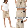 Women's Lightweight Hiking Cargo Shorts Quick Dry Breathable Summer Shorts Women Travel Athletic Golf with Pockets