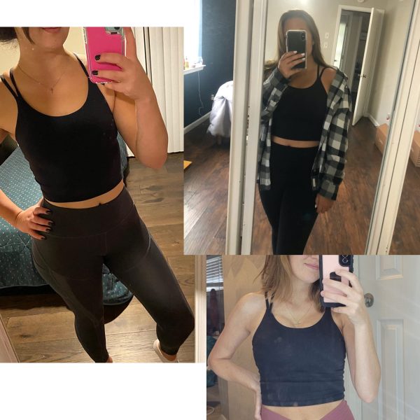 Womens Padded Sports Bra Fitness Workout Running Camisole Crop Top with Built in Bra