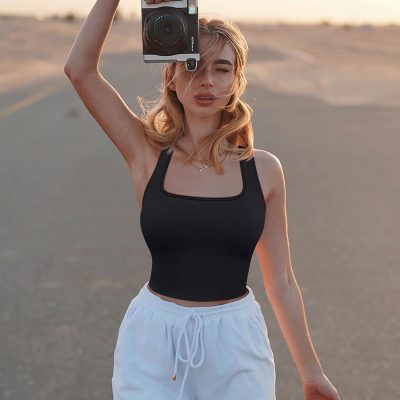 Women's 3 Piece Tank Tops Ribbed Seamless Workout Exercise Shirts 2025 Summer Basic Camis