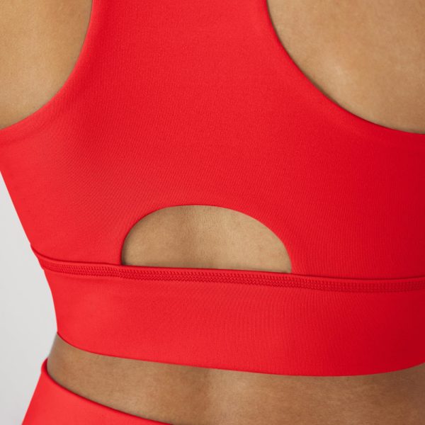 81-W7JwZ56L.jpg Sports Bra, Racerback Women, Stretch Pullover Crop Top with Cutout