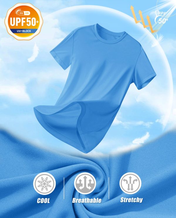 Women's Short Sleeve T-Shirts UPF 50+ Sun Protection Quick Dry Athletic Running Workout Rash Guard Tops