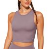 Nudi Sports Bras for Women Removable Padded Yoga Tank Tops Sleeveless Fitness Workout Crop Tops