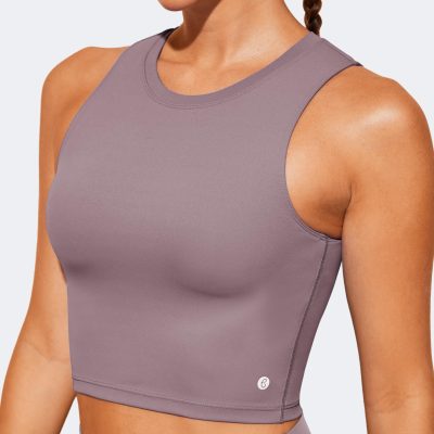 Nudi Sports Bras for Women Removable Padded Yoga Tank Tops Sleeveless Fitness Workout Crop Tops