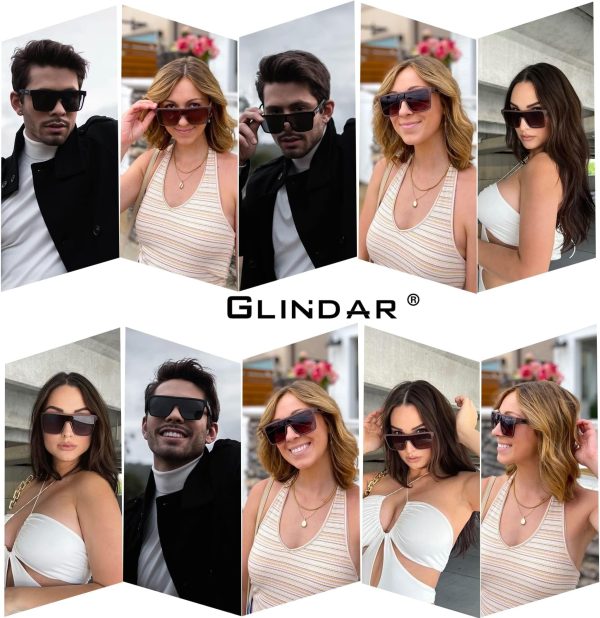 81LL-WVkqLL.jpg Polarized Flat Top Sunglasses Womens Men, Oversized Square Shield Sports Glasses