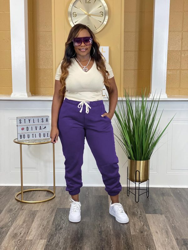 Women's Plus Size Casual Sweatpants Drawstring Jogger Pants Tight Track Pants with Pockets