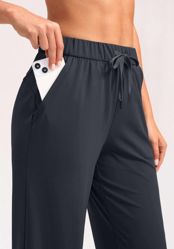 Wide Leg Pants Woman 28"/30" Lightweight Drawstring Sweatpants Women's Casual Lounge Yoga Pants with Pockets