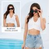 Polarized Flat Top Sunglasses Womens Men, Oversized Square Shield Sports Glasses