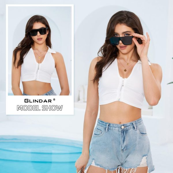 81YBeG1rm2L.jpg Polarized Flat Top Sunglasses Womens Men, Oversized Square Shield Sports Glasses