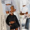 3 Pack Women's Sweat Shorts, Elastic High Waist Shorts Casual Summer Lounge Cotton Comfy Athletic Shorts with Pockets