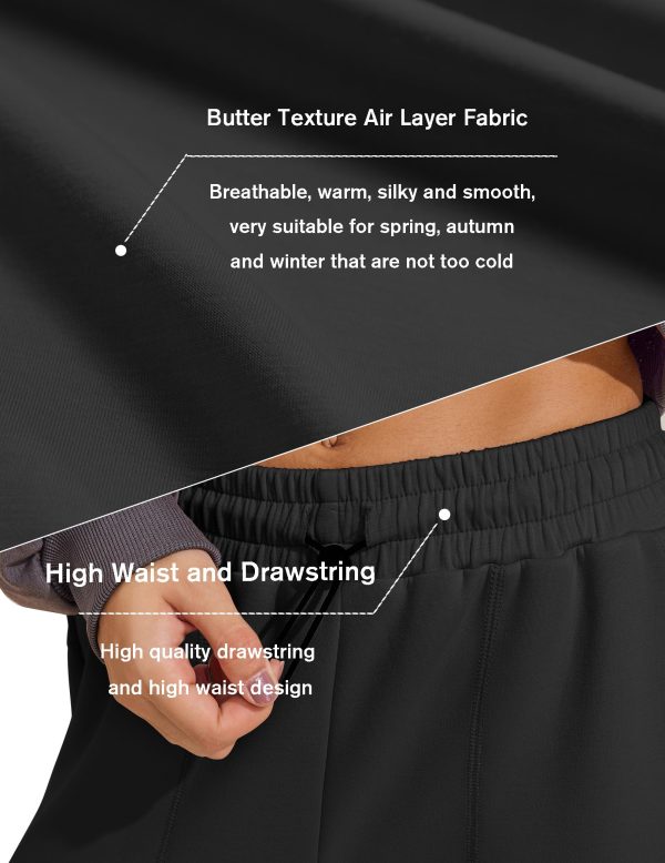 Womens Straight Leg Sweatpants Casual Athletic Workout Pants Stretch Soft Lounge Pants with Pockets