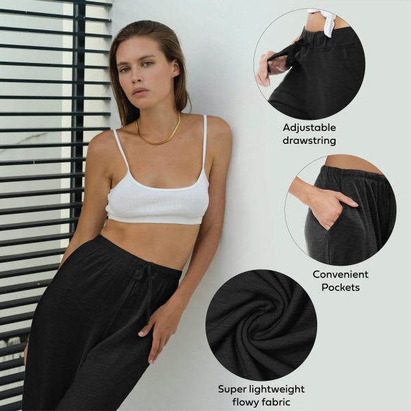 Women's 4 Pack Casual Active Relaxed Flowy Fit Lounge & Yoga Pants