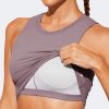 Nudi Sports Bras for Women Removable Padded Yoga Tank Tops Sleeveless Fitness Workout Crop Tops