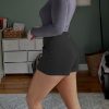 Workout Shorts Women Wide Leg Athletic Shorts High Waisted Yoga Shorts Tummy Control Gym Short with Pockets