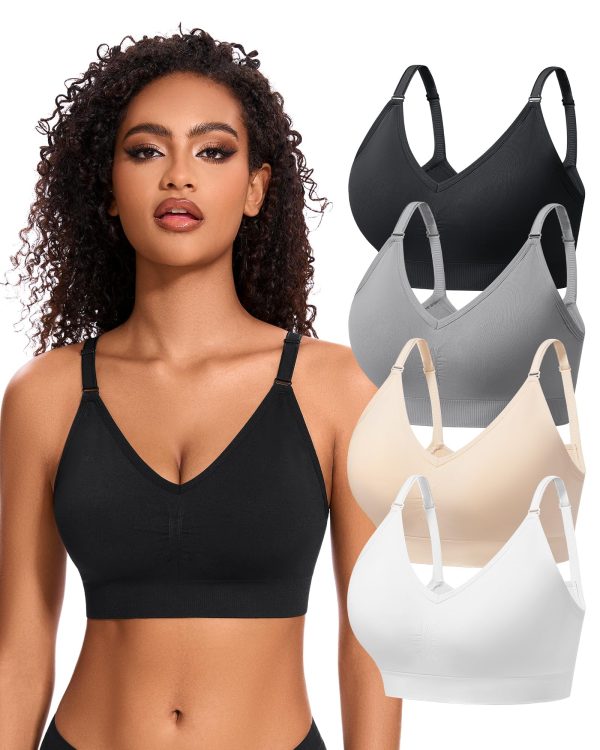 Wireless Bras for Women Cami Tank Top Sports Seamless Padded Bralettes for Women