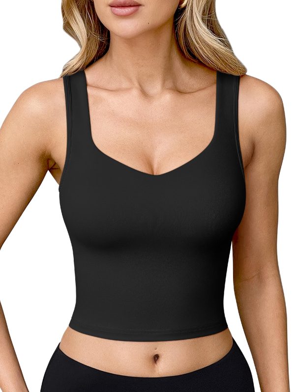 Womens' Sports Bra Padded with Medium Support Tank Tops Tee Shirts