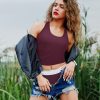 4 Pieces Basic Workout Crop Tank Tops Sleeveless Racerback Sport Tank Top for Women Yoga Running