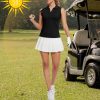 Women's Sleeveless Golf Shirts UPF 50+ Quickly Dry Tennis Polo Lightweight Sports Athletic Tank Tops