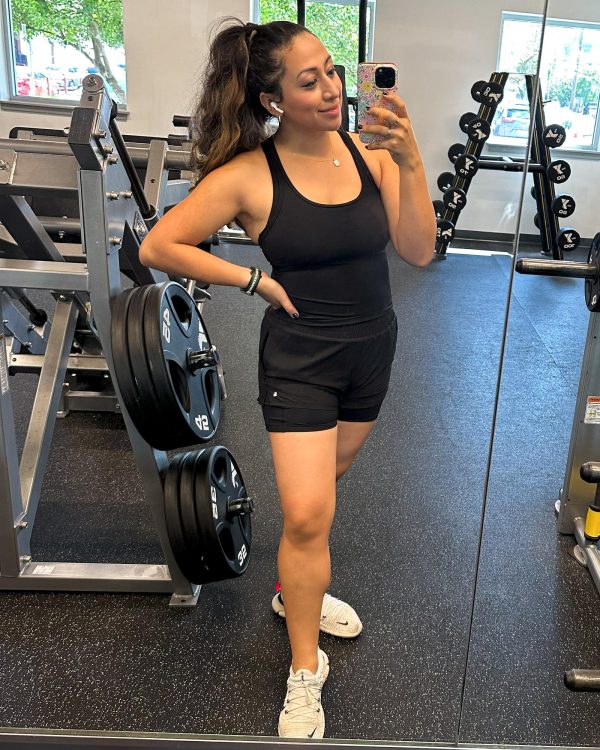 9199joDiHL.jpg Women 2 in 1 Running Shorts High Waisted Athletic Shorts Gym Workout Shorts with Liner Zipper Pockets